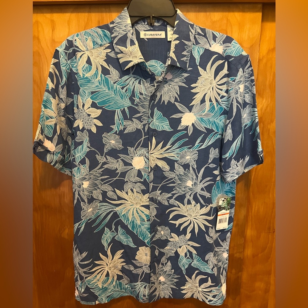 Cubavera tropical shirt viscose size: small new with tags